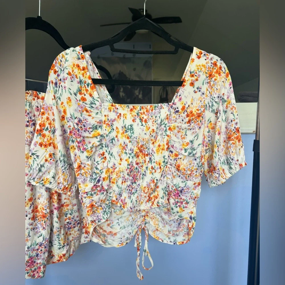 NWT H&M Matching Floral Shorts & Top Set